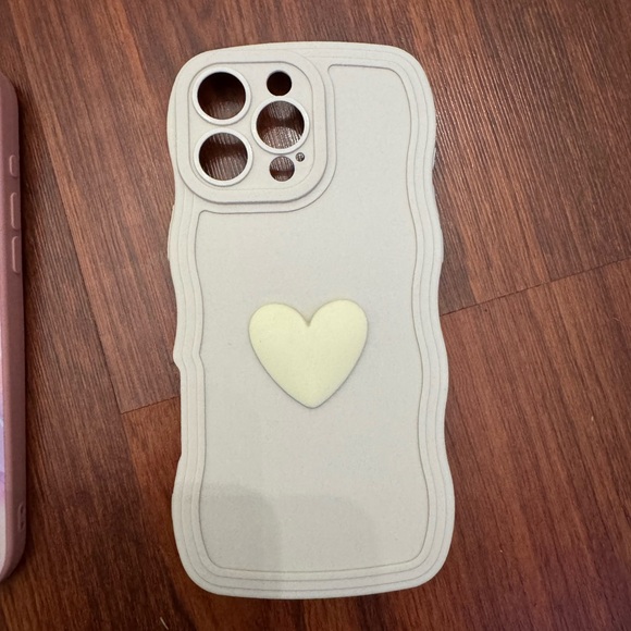 Pink and Cream Heart Phone Cases - Picture 2 of 6
